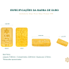 Especificações da Barra de Ouro 999 - 50g